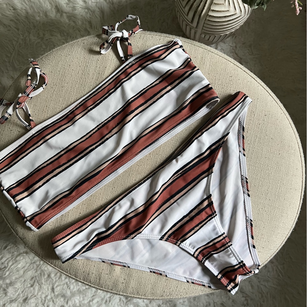 Shein striped bikini, L